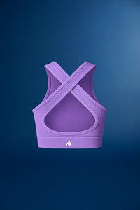 Liora Top Morado — Tiras Cruzadas y Soporte Deportivo